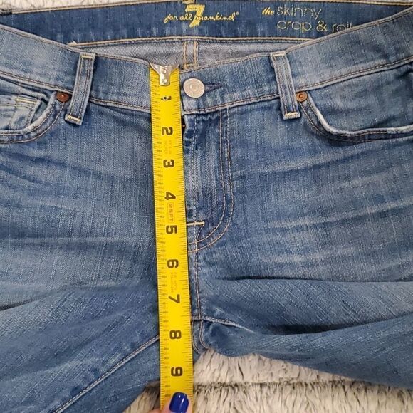 7 for all mankind skinny crop & roll jeans sz 27 - Picture 10 of 10